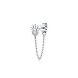 Tailed Meleke, Sterling Silver Earring (Sold INDIVIDUALLY)