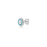 Ufo Nazar, Sterling Silver Earring (Sold INDIVIDUALLY)