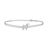 Dog, Sterling Silver Bracelet