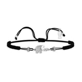 Elephant, Sterling Silver Bracelet (String)