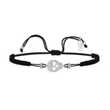 Skull, Sterling Silver Bracelet (String)