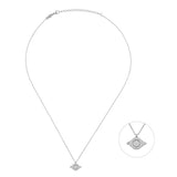 Eye , Sterling Silver Necklace