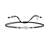 Fishbone, Sterling Silver Bracelet (String)
