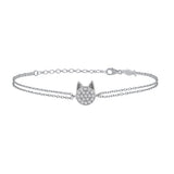 Cat, Sterling Silver Bracelet