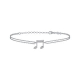 Two Beamed Note | Sterling Silver Bracelet