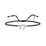 Two Beamed Note, Sterling Silver Bracelet (String)