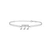 Three Beamed Note, Sterling Silver Bracelet