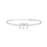 White Dreams, Three Beamed Note, Sterling Silver Bracelet