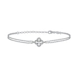 White Dreams, Clover, Sterling Silver Bracelet