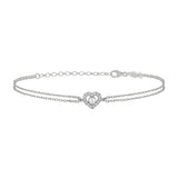 White Dreams Heart | Sterling Silver Bracelet
