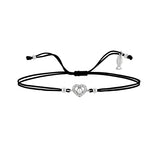 White Dreams, Heart, Sterling Silver Bracelet (String)