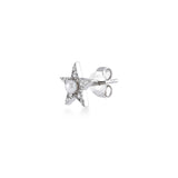 White Dreams, Star, Sterling Silver Earring (Sold INDIVIDUALLY)