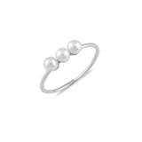 White Dreams, Trio, Sterling Silver Ring