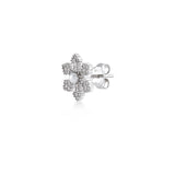 White Dreams, Snow Flakes, Sterling Silver Earring (Sold INDIVIDUALLY)