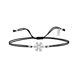White Dreams, Snow Flakes, Sterling Silver Bracelet (String)