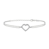 Heart, Sterling Silver Bracelet