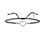 Heart, Sterling Silver Bracelet (String)