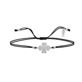 Clover, Sterling Silver Bracelet (String)