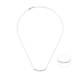 9 Hearts of Love, Sterling Silver Necklace