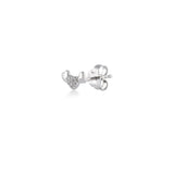9 Hearts of Love, Sterling Silver Earring (Sold INDIVIDUALLY)