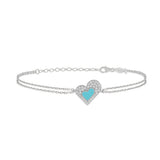 Mom&Baby Heart For Boy | Sterling Silver Bracelet