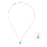 Mom&Baby Heart For Boy, Sterling Silver Necklace