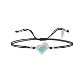 Mom&Baby Heart For Boy | Sterling Silver Bracelet (String)