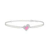 Mom&Baby Heart For Girl | Sterling Silver Bracelet