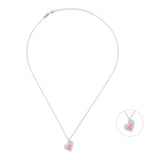 Mom&Baby Heart For Girl, Sterling Silver Necklace