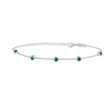 Mini Felis Nazar | Sterling Silver Anklet