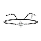 White Dreams, Clover, Sterling Silver Bracelet (String)