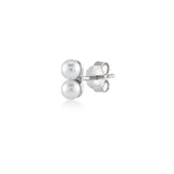 White Dreams, Duo, Sterling Silver Earring (Sold INDIVIDUALLY)