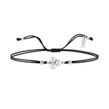White Dreams, Mini Heart, Sterling Silver Bracelet (String)