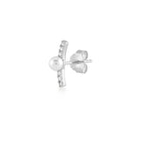 White Dreams, Bridge, Sterling Silver Earring (Sold INDIVIDUALLY)