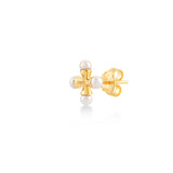 White Dreams, Cross, Sterling Silver Earring (Sold INDIVIDUALLY)