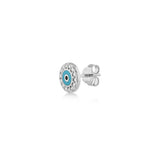 Anturage Nazar, Sterling Silver Earring (Sold INDIVIDUALLY)