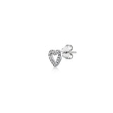 Cuore, Sterling Silver Earring (Sold INDIVIDUALLY)