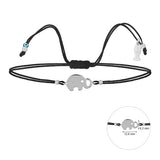 Lucky Elephant, Sterling Silver Bracelet (String)