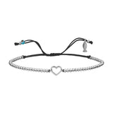 Cuore, Sterling Silver Bracelet (String)