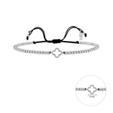 Lucky Flower, Sterling Silver Bracelet (String)