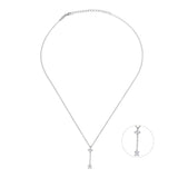 Solitaire, Sterling Silver Necklace