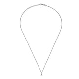 Solitaire, Sterling Silver Necklace