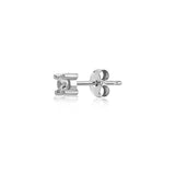 Solitaire, Sterling Silver Earring (Sold INDIVIDUALLY)