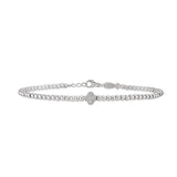 Lucky Clover, Sterling Silver Bracelet