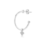 Lucky Clover, Sterling Silver Earring (Sold INDIVIDUALLY)
