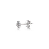 Lucky Clover, Sterling Silver Earring (Sold INDIVIDUALLY)