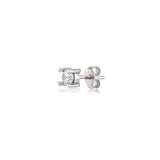 Solitaire, Sterling Silver Earring (Sold INDIVIDUALLY)
