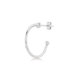 Hoop, Sterling Silver Earring (Sold INDIVIDUALLY)