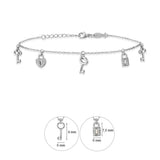 Key of Love, Sterling Silver Bracelet