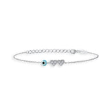 Twin Hearts | Sterling Silver Bracelet